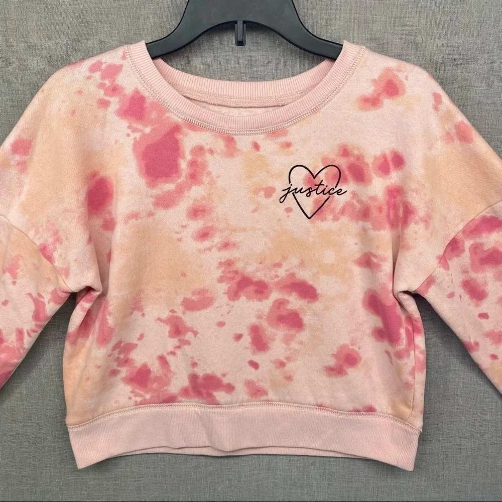 Justice sweater tie die pink &‎ sherbet orange Size | S